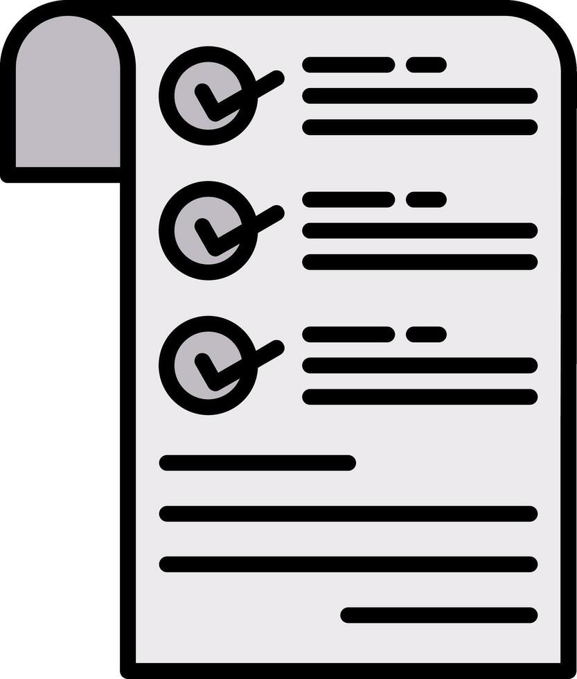 Checklist Line Filled Icon vector