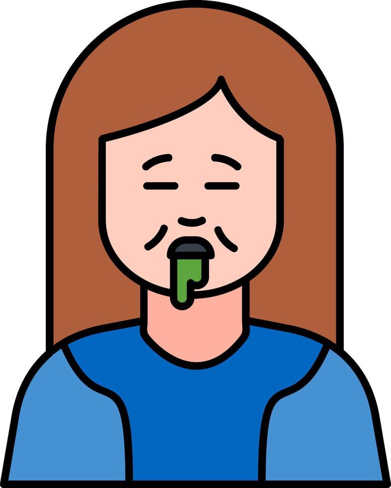 Drolling Line Filled Icon vector