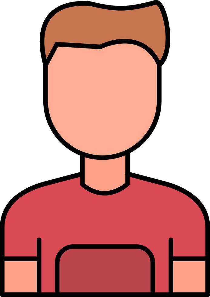 User Line Filled Icon vector