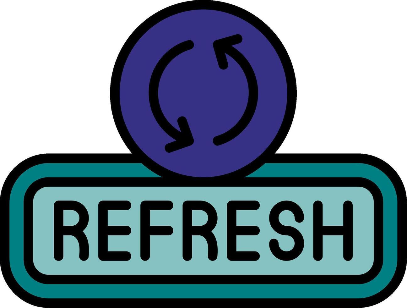 Refresh Line Filled Icon vector