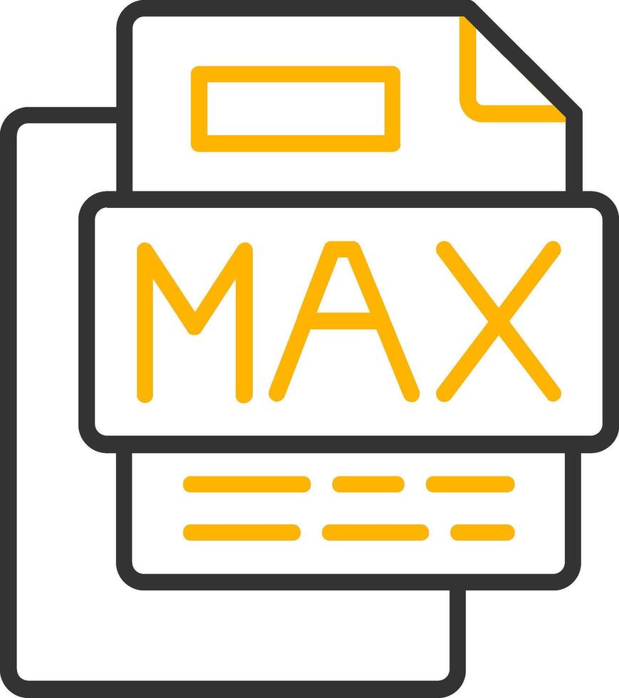 MAX File Line Two Color Icon vector