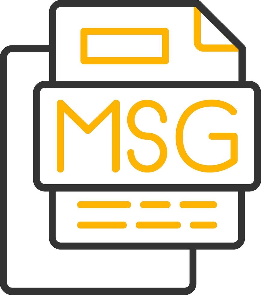 Msg File Line Two Color Icon vector