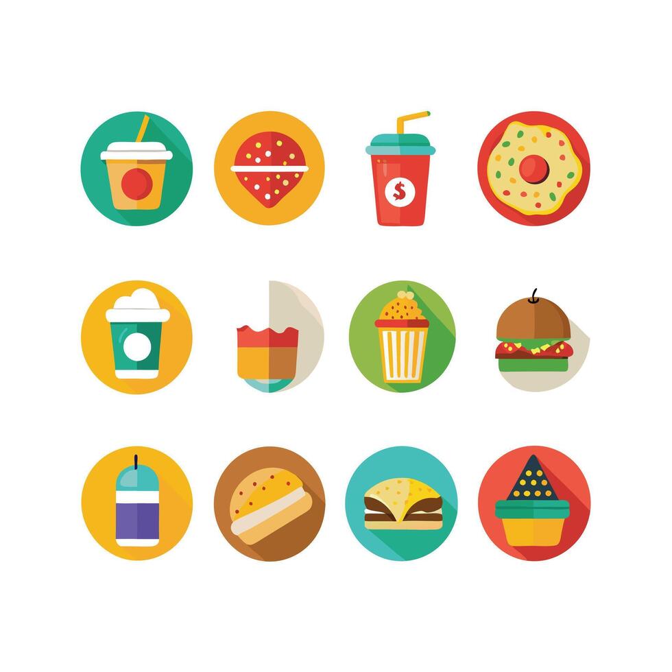 Food and Drink Icon Set Collection for Documents, Websites and Mobile Applications vector