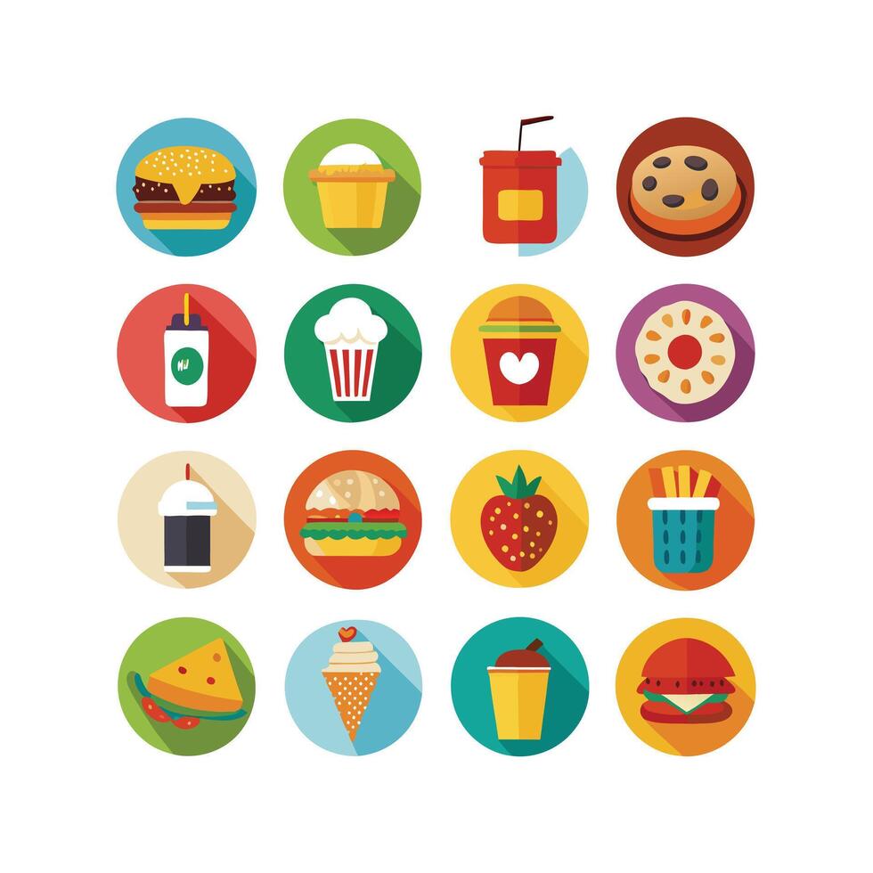 Food and Drink Icon Set Collection for Documents, Websites and Mobile Applications vector