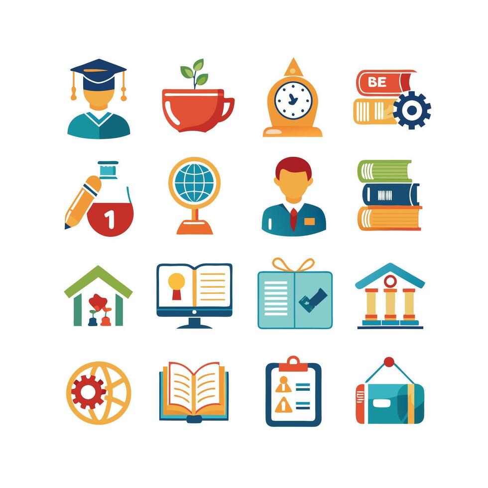 Education Icon Set Collection for Documents, Websites and Mobile Applications vector