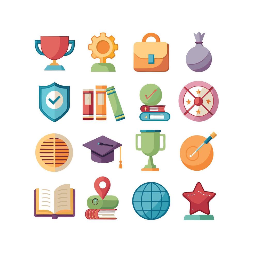 Education Icon Set Collection for Documents, Websites and Mobile Applications vector