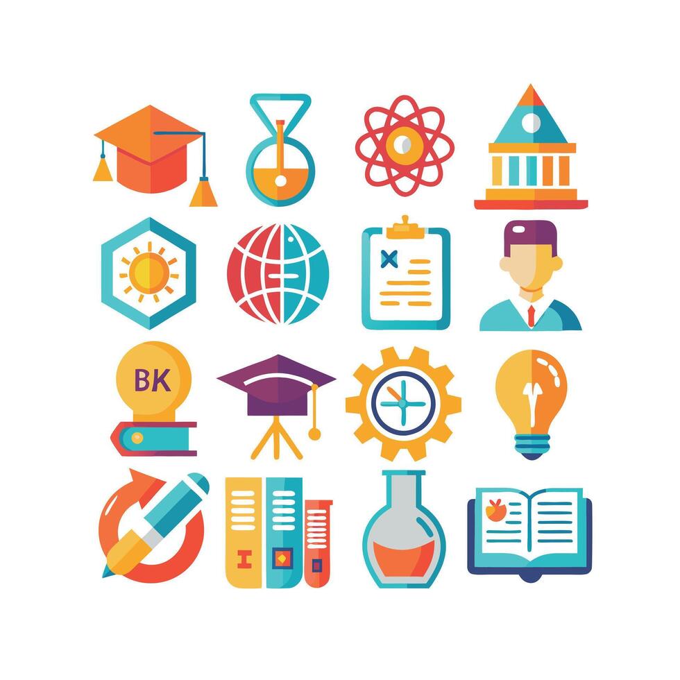 Education Icon Set Collection for Documents, Websites and Mobile Applications vector