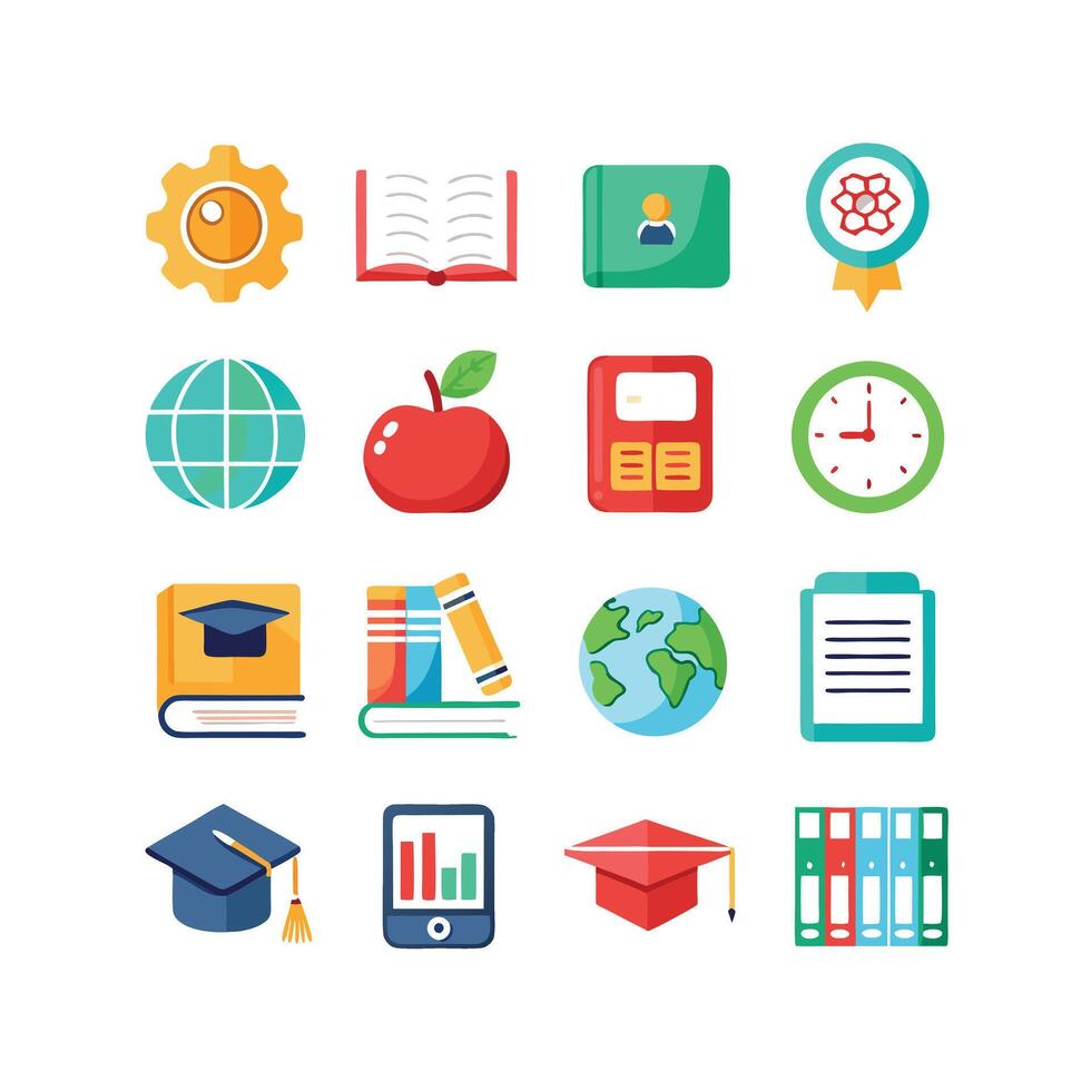 Education Icon Set Collection for Documents, Websites and Mobile Applications vector