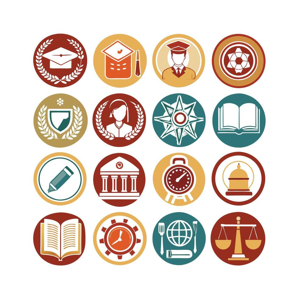 Education Icon Set Collection for Documents, Websites and Mobile Applications vector
