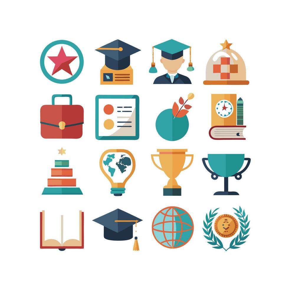 Education Icon Set Collection for Documents, Websites and Mobile Applications vector