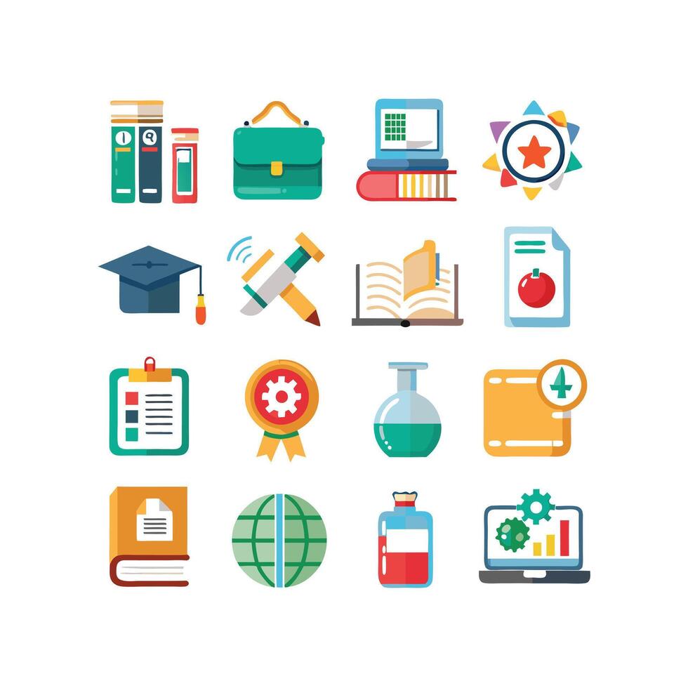 Education Icon Set Collection for Documents, Websites and Mobile Applications vector