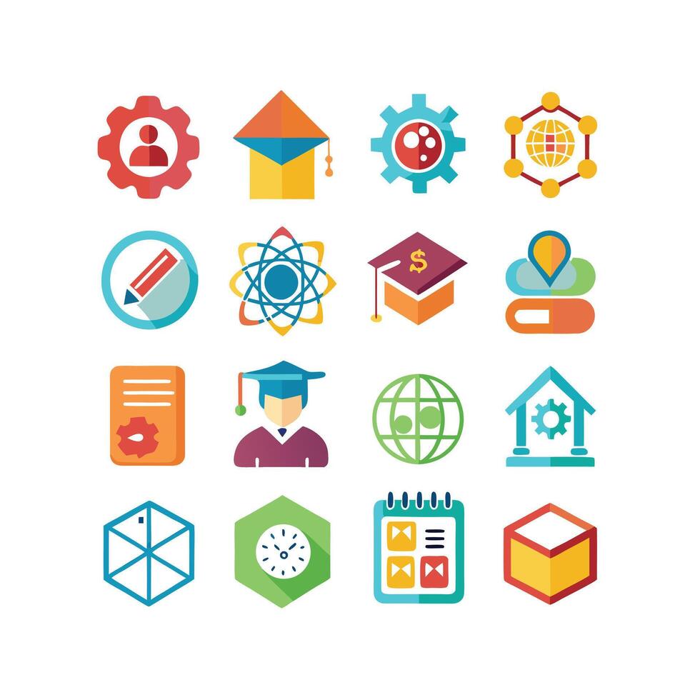 Education Icon Set Collection for Documents, Websites and Mobile Applications vector