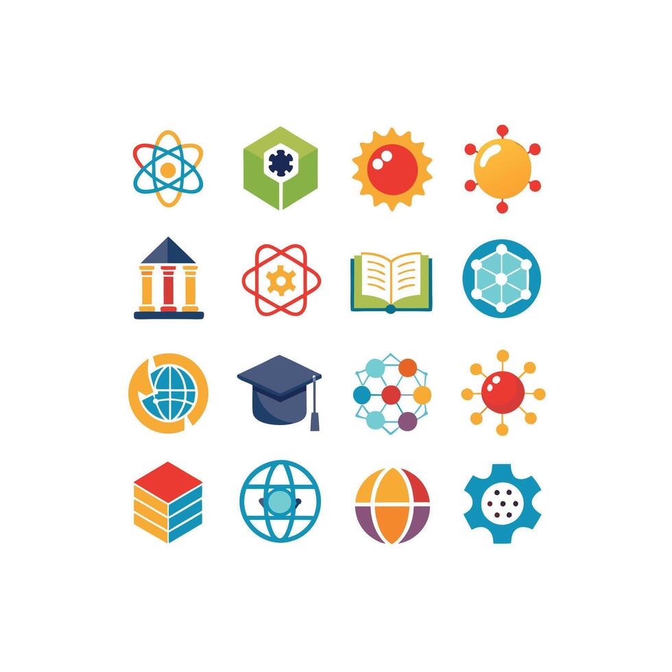 Education Icon Set Collection for Documents, Websites and Mobile Applications vector