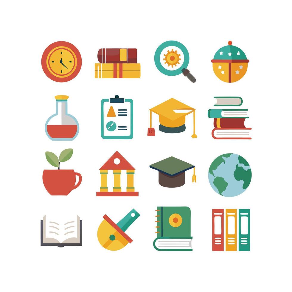 Education Icon Set Collection for Documents, Websites and Mobile Applications vector