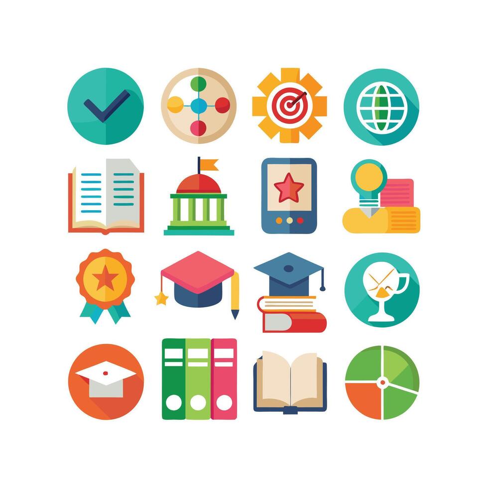 Education Icon Set Collection for Documents, Websites and Mobile Applications vector