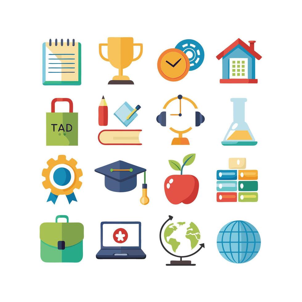 Education Icon Set Collection for Documents, Websites and Mobile Applications vector
