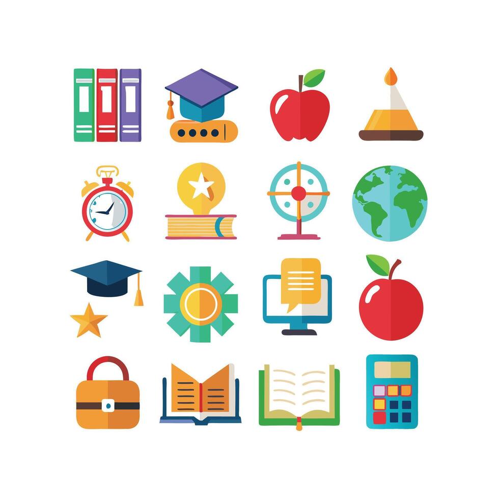 Education Icon Set Collection for Documents, Websites and Mobile Applications vector
