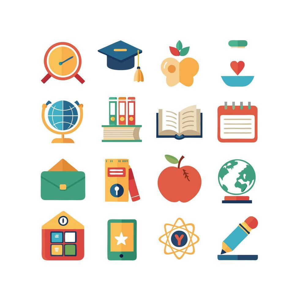 Education Icon Set Collection for Documents, Websites and Mobile Applications vector