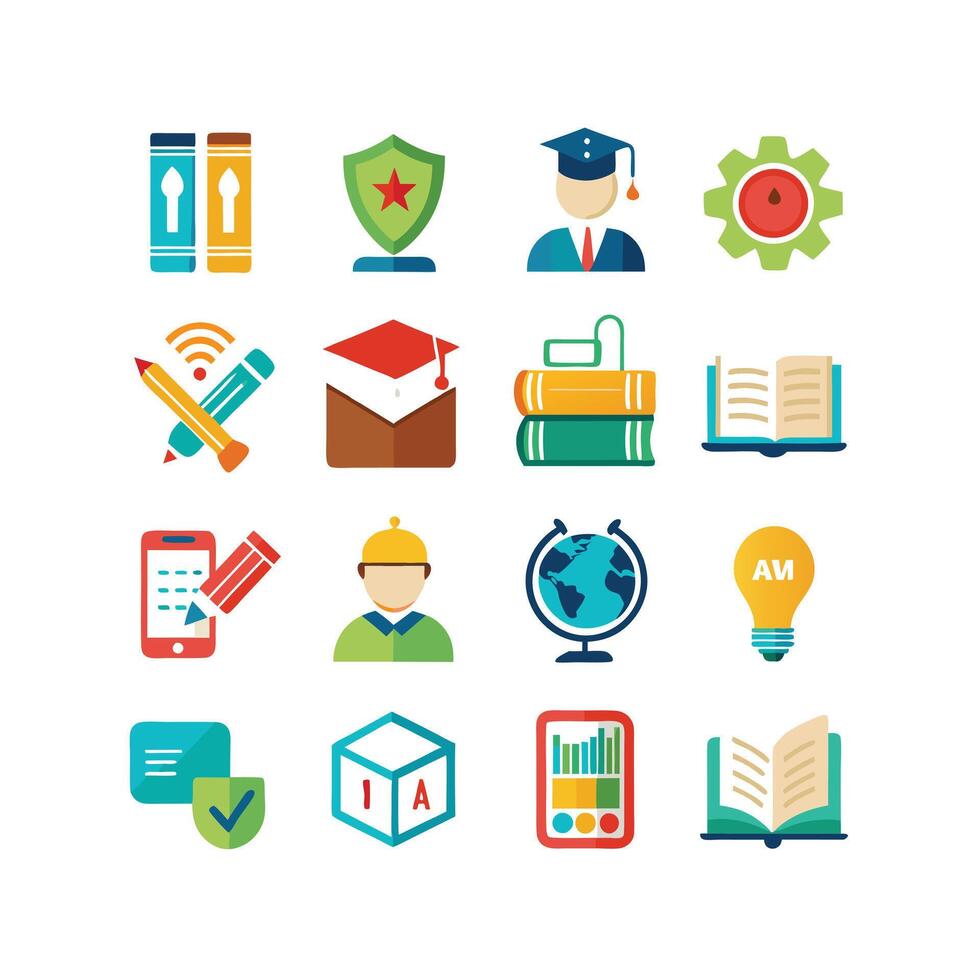 Education Icon Set Collection for Documents, Websites and Mobile Applications vector