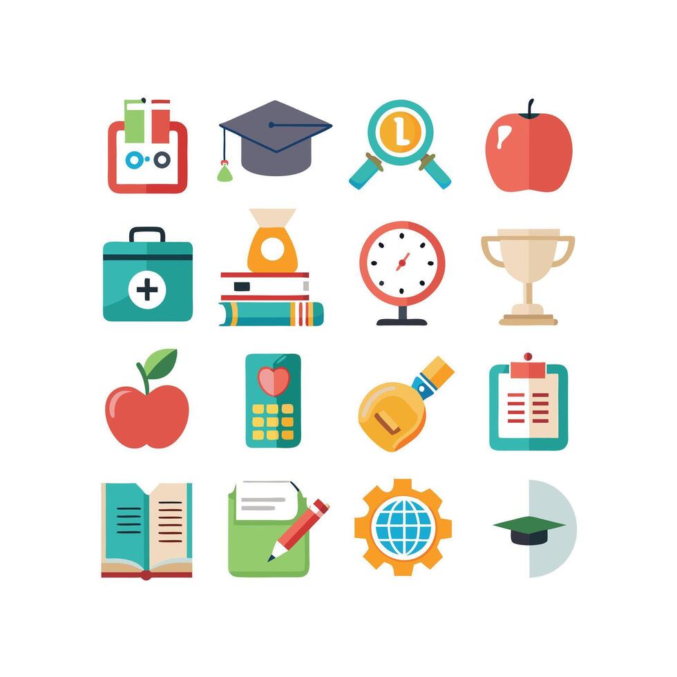 Education Icon Set Collection for Documents, Websites and Mobile Applications vector