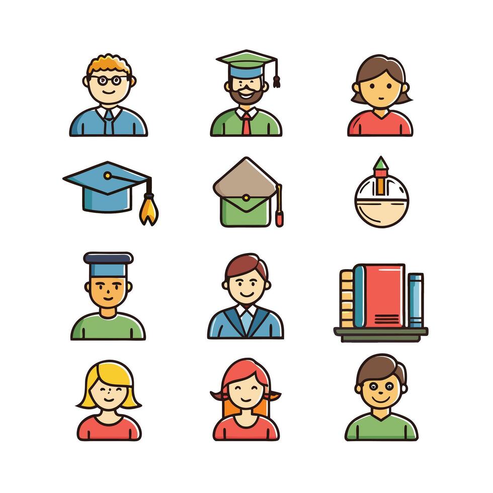 Education Icon Set Collection for Documents, Websites and Mobile Applications vector