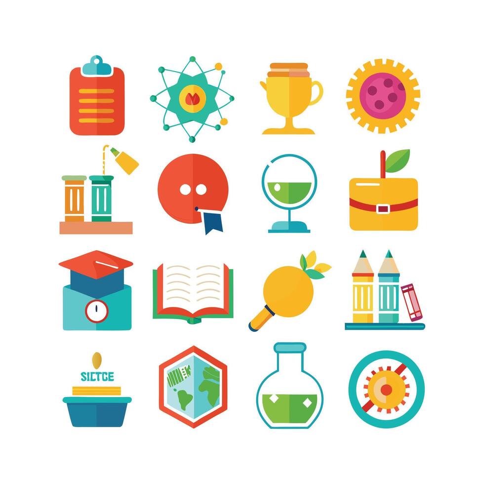 Education Icon Set Collection for Documents, Websites and Mobile Applications vector