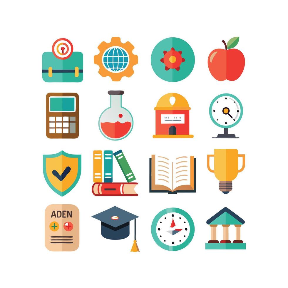 Education Icon Set Collection for Documents, Websites and Mobile Applications vector