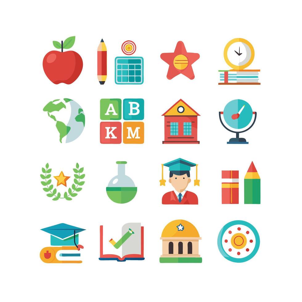 Education Icon Set Collection for Documents, Websites and Mobile Applications vector