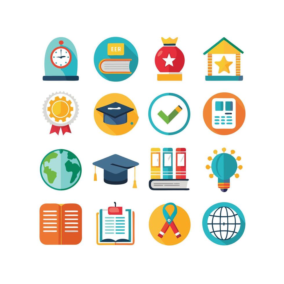 Education Icon Set Collection for Documents, Websites and Mobile Applications vector