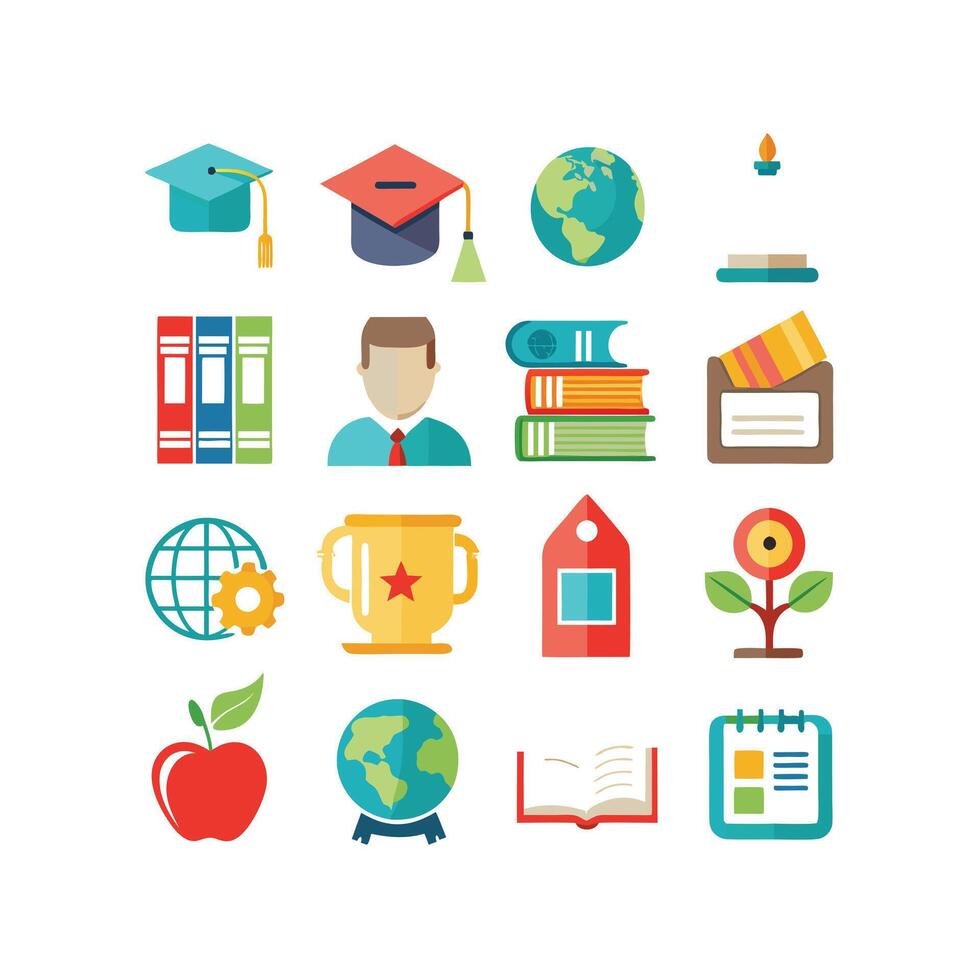 Education Icon Set Collection for Documents, Websites and Mobile Applications vector