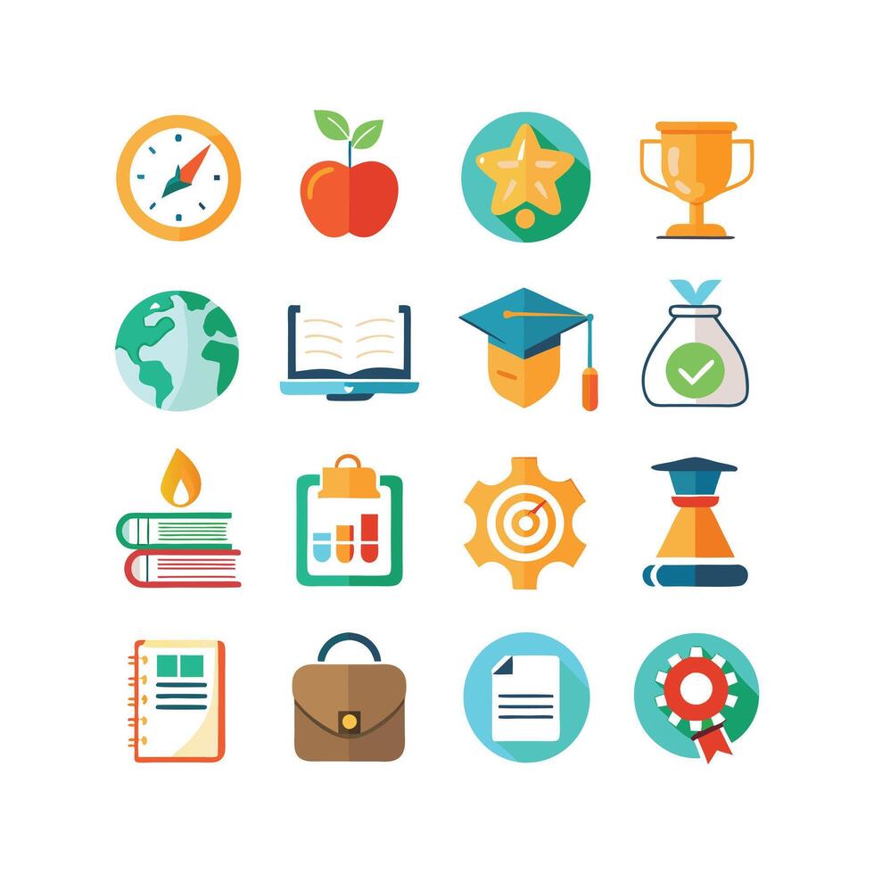 Education Icon Set Collection for Documents, Websites and Mobile Applications vector
