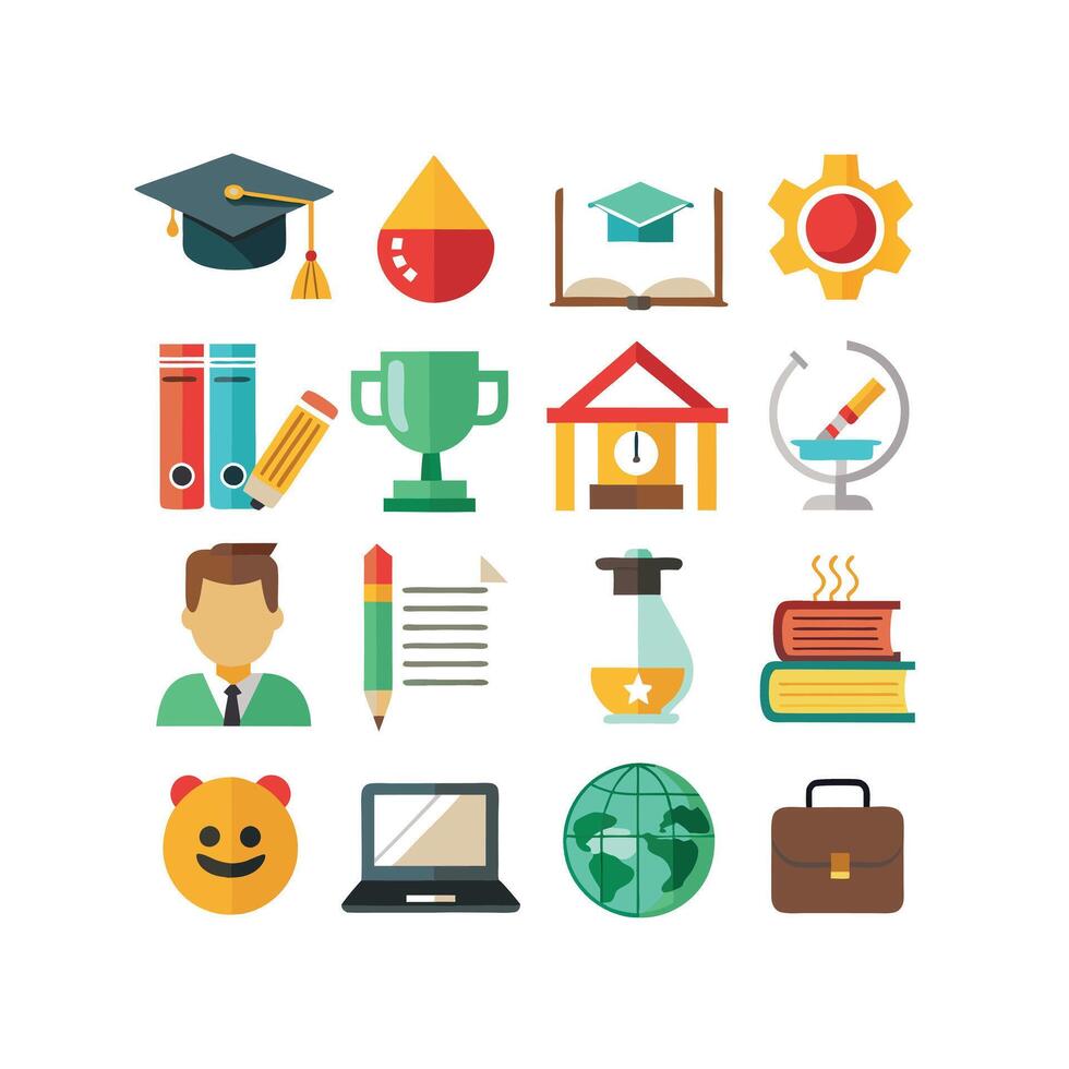 Education Icon Set Collection for Documents, Websites and Mobile Applications vector