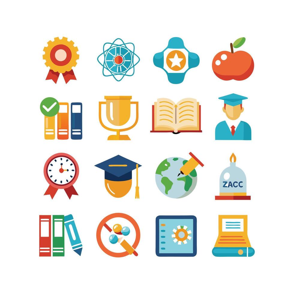 Education Icon Set Collection for Documents, Websites and Mobile Applications vector