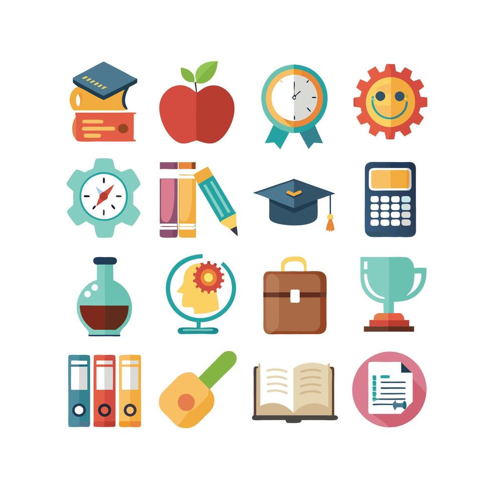 Education Icon Set Collection for Documents, Websites and Mobile Applications vector