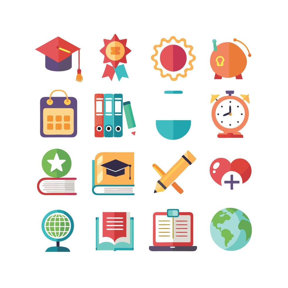 Education Icon Set Collection for Documents, Websites and Mobile Applications vector
