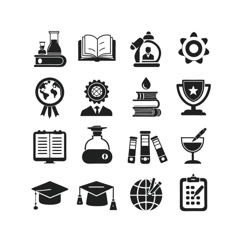Education Icon Set Collection for Documents, Websites and Mobile Applications vector