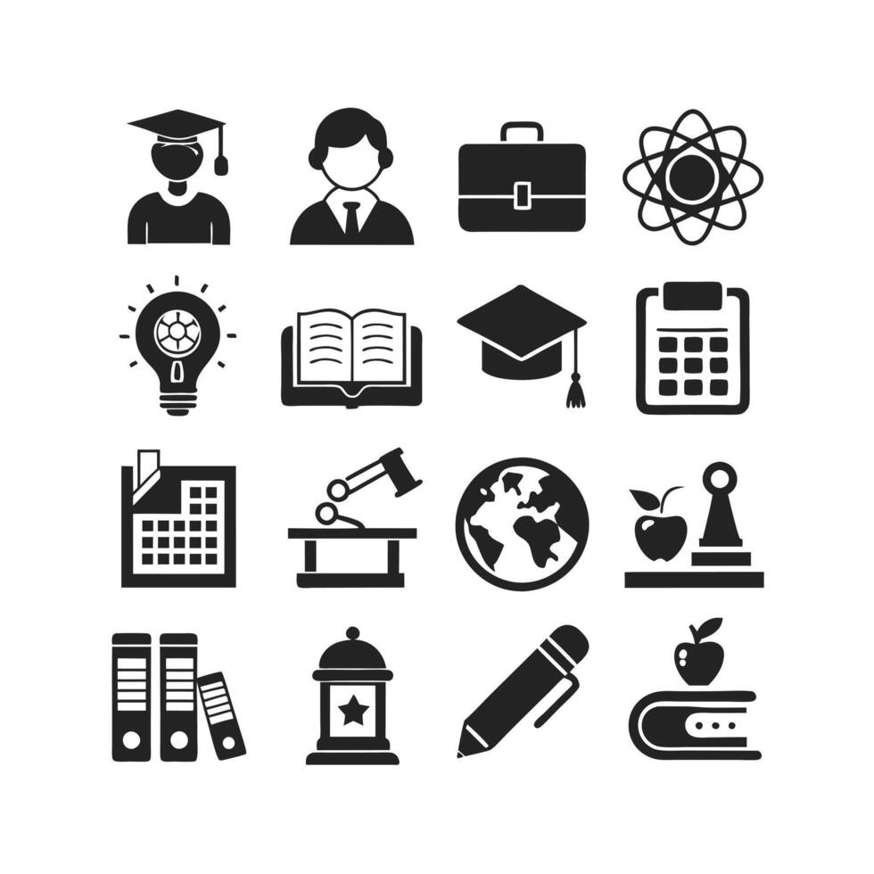 Education Icon Set Collection for Documents, Websites and Mobile Applications vector
