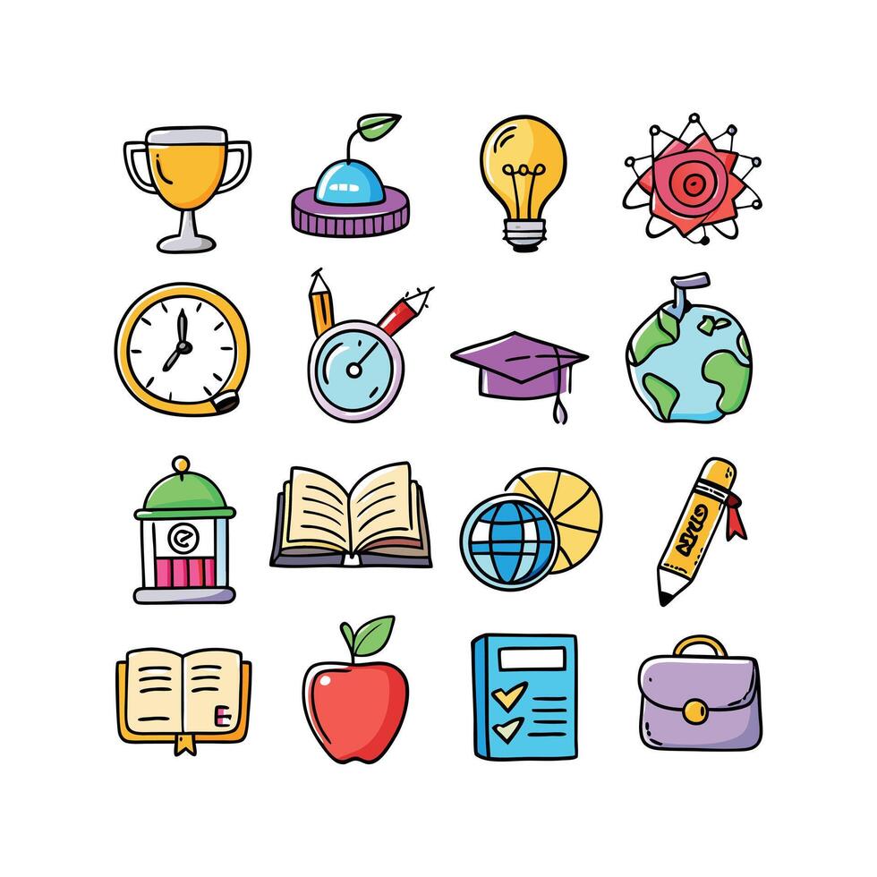 Education Icon Set Collection for Documents, Websites and Mobile Applications vector