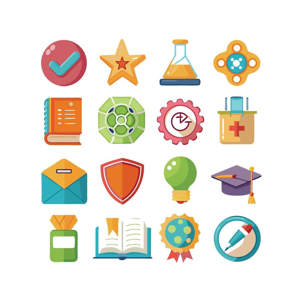 Education Icon Set Collection for Documents, Websites and Mobile Applications vector