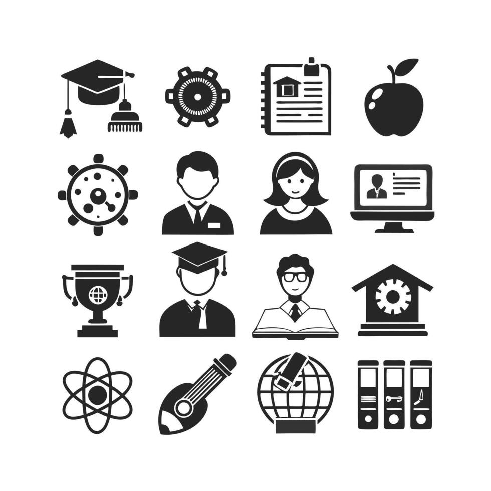 Education Icon Set Collection for Documents, Websites and Mobile Applications vector