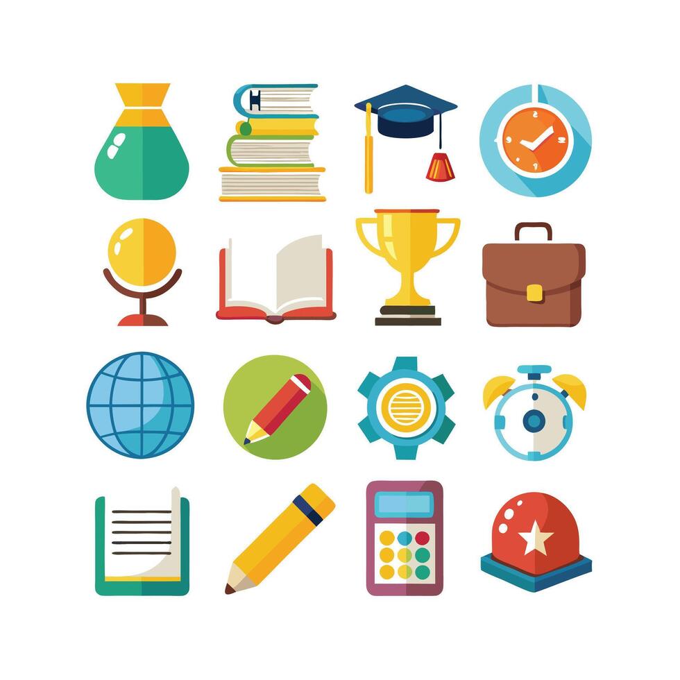Education Icon Set Collection for Documents, Websites and Mobile Applications vector
