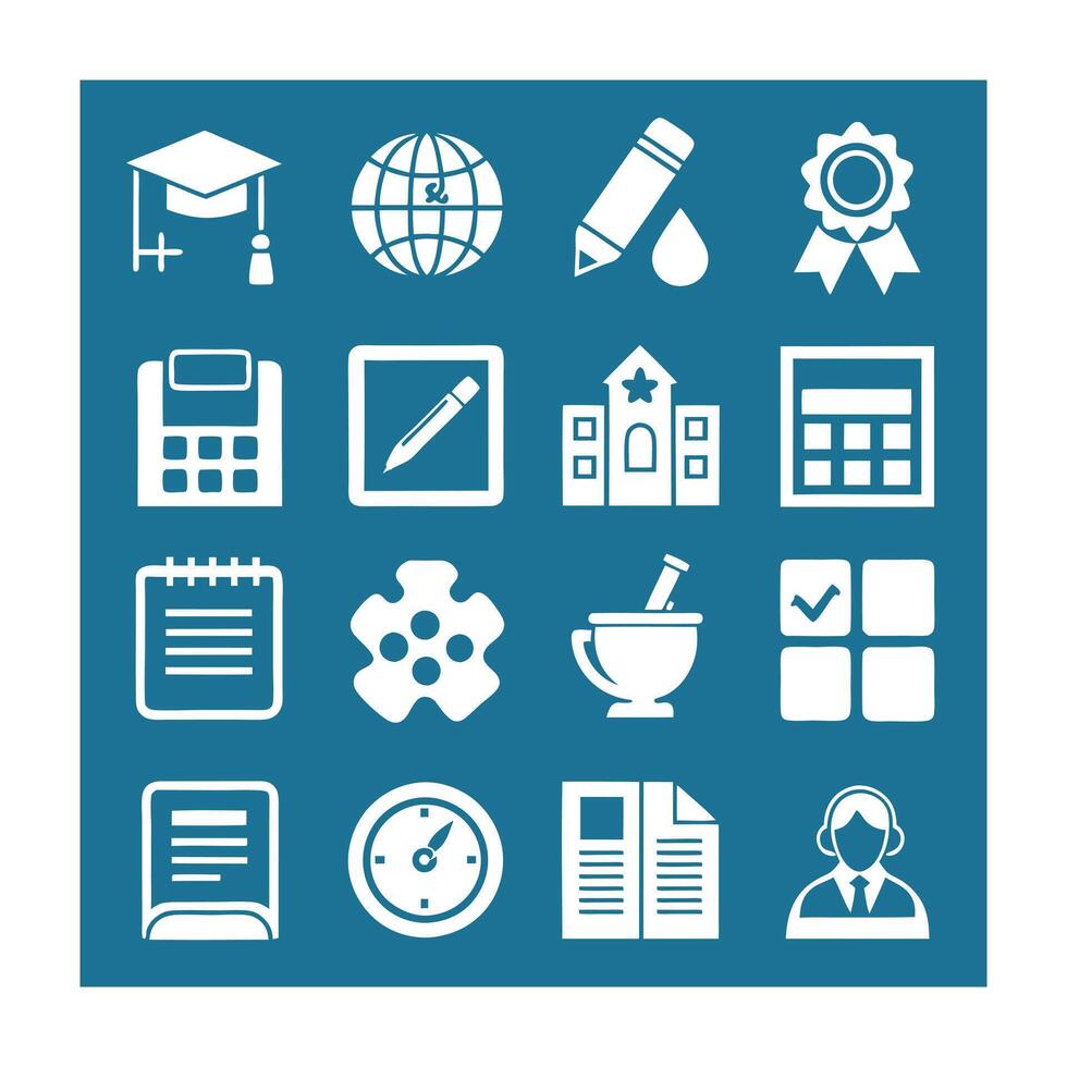 Education Icon Set Collection for Documents, Websites and Mobile Applications vector