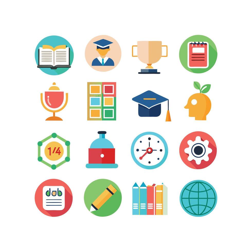 Education Icon Set Collection for Documents, Websites and Mobile Applications vector