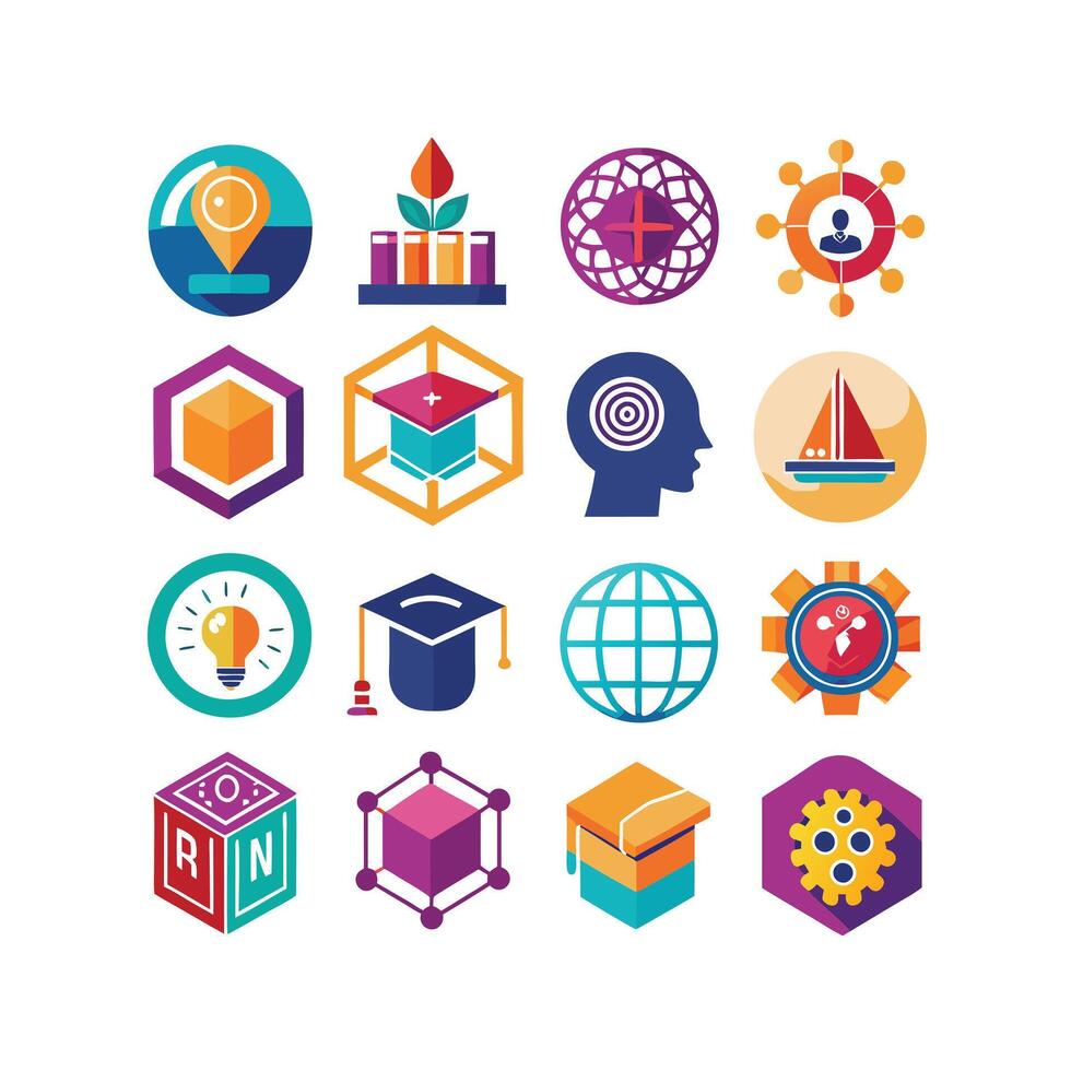 Education Icon Set Collection for Documents, Websites and Mobile Applications vector