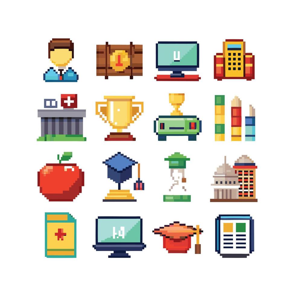 Education Icon Set Collection for Documents, Websites and Mobile Applications vector