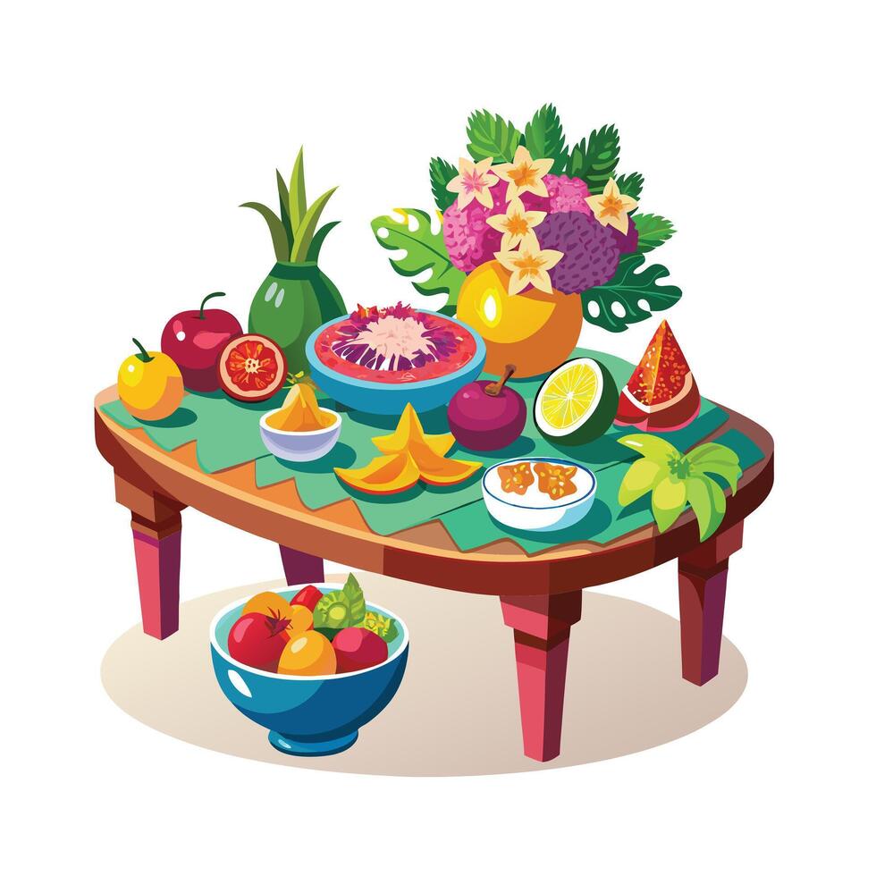 Realistic Fruits Illustration Concepts vector