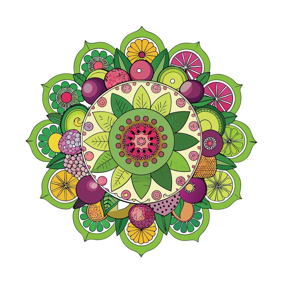 Realistic Fruits Illustration Concepts vector