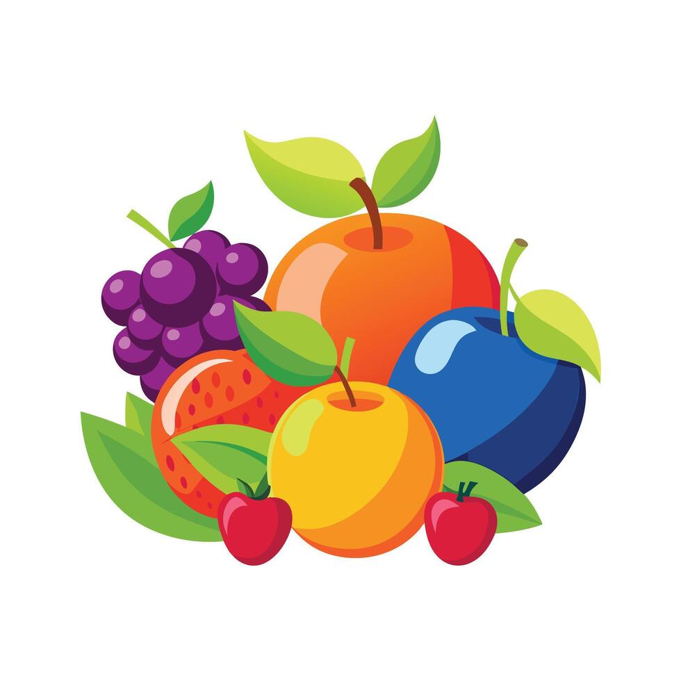 Realistic Fruits Illustration Concepts vector