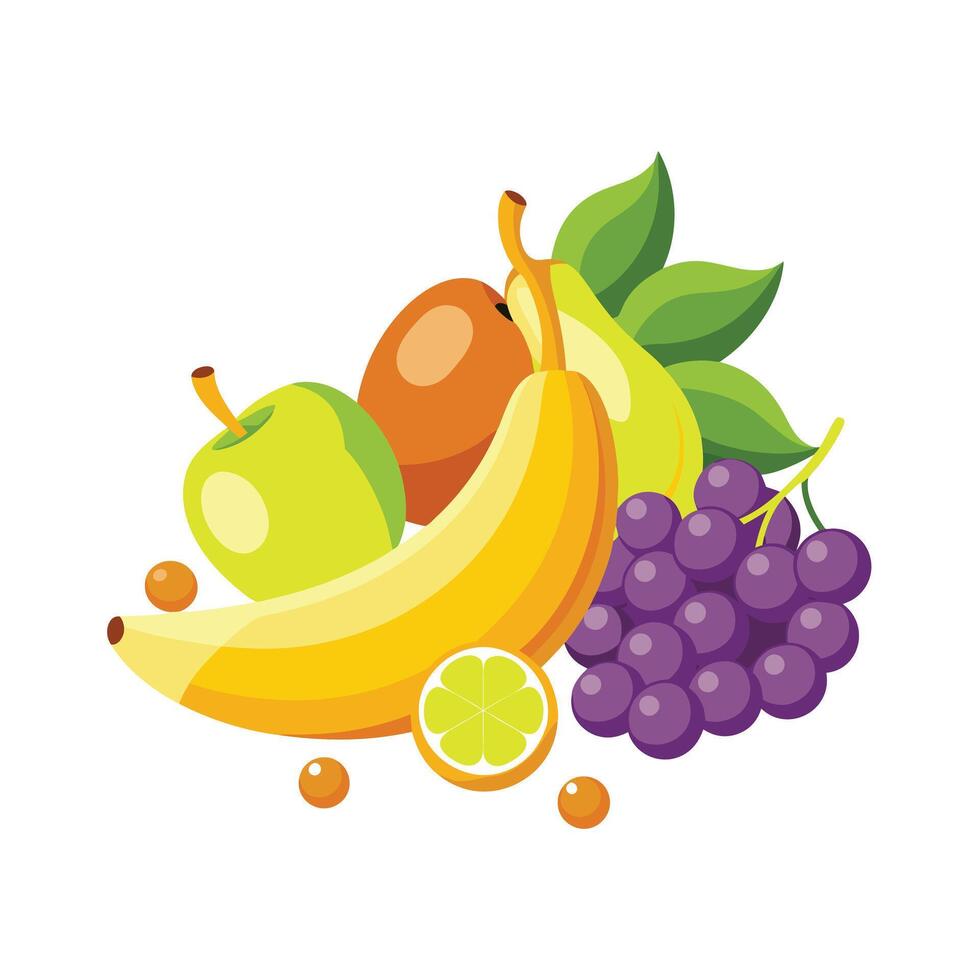Realistic Fruits Illustration Concepts vector