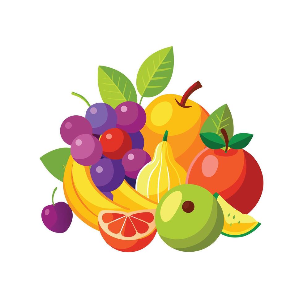 Realistic Fruits Illustration Concepts vector